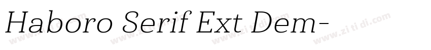 Haboro Serif Ext Dem字体转换